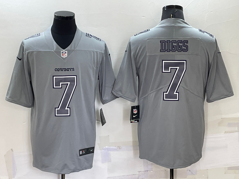 Men's Dallas Cowboys #7 Trevon Diggs Grey Atmosphere Fashion Stitched Jersey Men's Dallas Cowboys #7 Trevon Diggs Grey Atmosphere Fashion Stitched Jersey